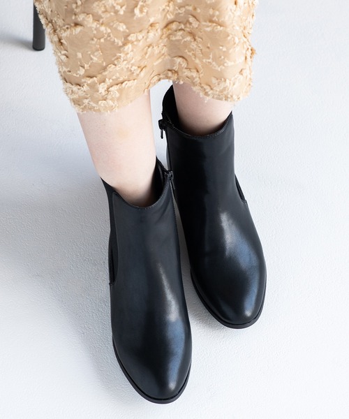 JELLY BEANS（ジェリービーンズ）の「サイド切り替えショートブーツ(204-57131)JELLY BEANS(ジェリービーンズ)（ブーツ・レディース・ダークブラウン/ブラック・S/M/L）」の11枚目の写真