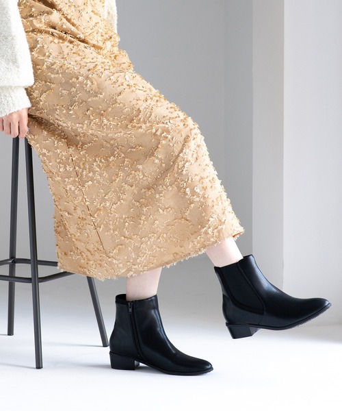 JELLY BEANS（ジェリービーンズ）の「サイド切り替えショートブーツ(204-57131)JELLY BEANS(ジェリービーンズ)（ブーツ・レディース・ダークブラウン/ブラック・S/M/L）」の12枚目の写真