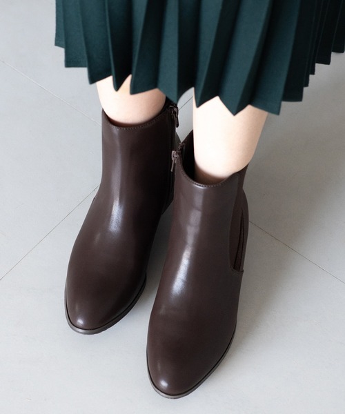 JELLY BEANS（ジェリービーンズ）の「サイド切り替えショートブーツ(204-57131)JELLY BEANS(ジェリービーンズ)（ブーツ・レディース・ダークブラウン/ブラック・S/M/L）」の14枚目の写真