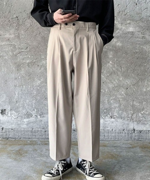 SallyLunn(サリーラン)の「テーパードスラックスパンツ(その他パンツ・メンズ・ブラック/ベージュ/ホワイト/グレー・M/L)」の4枚目の写真