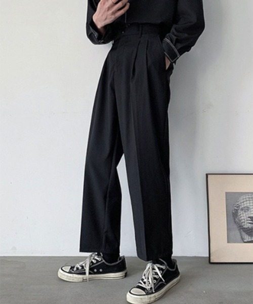 SallyLunn(サリーラン)の「テーパードスラックスパンツ(その他パンツ・メンズ・ブラック/ベージュ/ホワイト/グレー・M/L)」の5枚目の写真