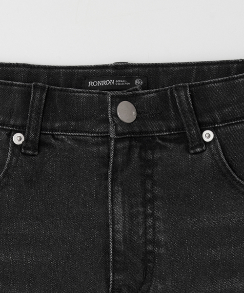 RONRON(ロンロン)の「BACK HEART STITCH POCKET BOOTSCUT DENIM SPAN PANTS GREY(デニムパンツ・レディース・その他・SMALL/MEDIUM)」の3枚目の写真