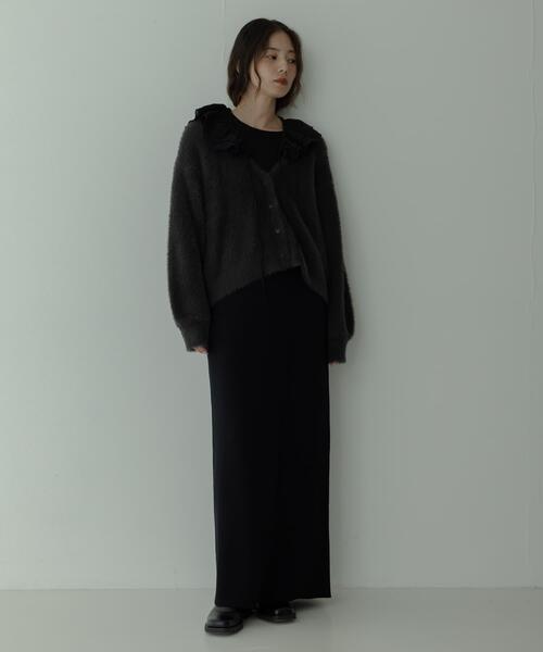 URBAN RESEARCH Sonny Label(アーバンリサーチサニーレーベル)の「『WEB限定』『毛玉防止』ミラノリブIラインニットスカート(スカート・レディース・チャコールグレー/ブラック/アイボリー・FREE)」の8枚目の写真