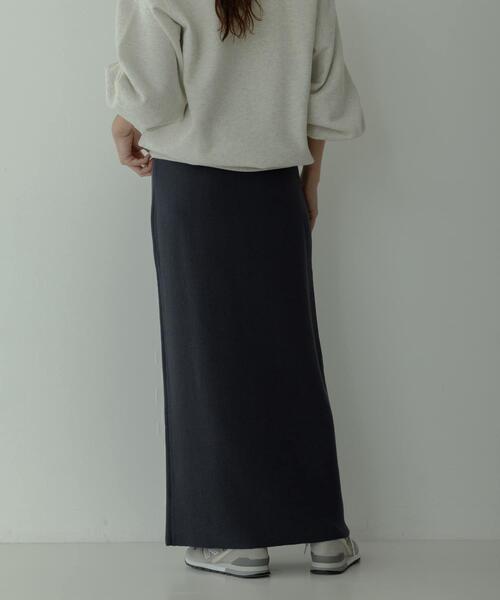 セール】『WEB限定』『毛玉防止』ミラノリブIラインニットスカート