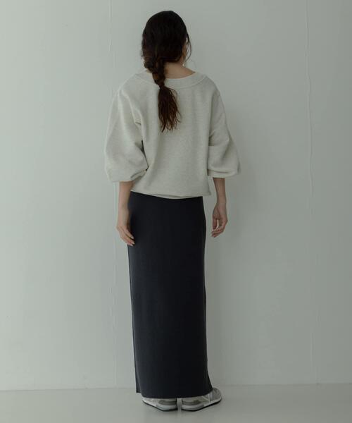 URBAN RESEARCH Sonny Label(アーバンリサーチサニーレーベル)の「『WEB限定』『毛玉防止』ミラノリブIラインニットスカート(スカート・レディース・チャコールグレー/ブラック/アイボリー・FREE)」の19枚目の写真