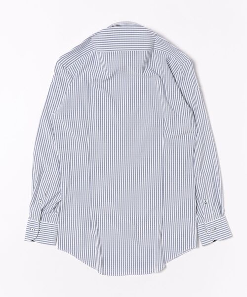 TOKYO SHIRTS(トウキョウシャツ)の「【吸水速乾】【COFREX】形態安定ノンアイロン ボタンダウン 長袖ビジネスワイシャツ(ビジネスシャツ・メンズ・ネイビー・首回り37cm-裄丈80cm/首回り39cm-裄丈80cm/首回り39cm-裄丈84cm/首回り41cm-裄丈82cm/首回り41cm-裄丈86cm/首回り42cm-裄丈82cm/首回り42cm-裄丈86cm/首回り43cm-裄丈82cm/首回り43cm-裄丈86cm)」の7枚目の写真