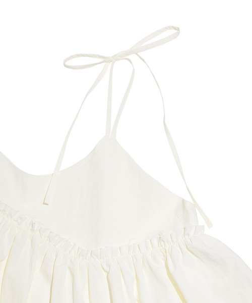 PUNYUS（プニュズ）の「ナイロンリメイクキャミワンピース（ワンピース・レディース・ブラック/ホワイト・1/3/4/2）」の5枚目の写真