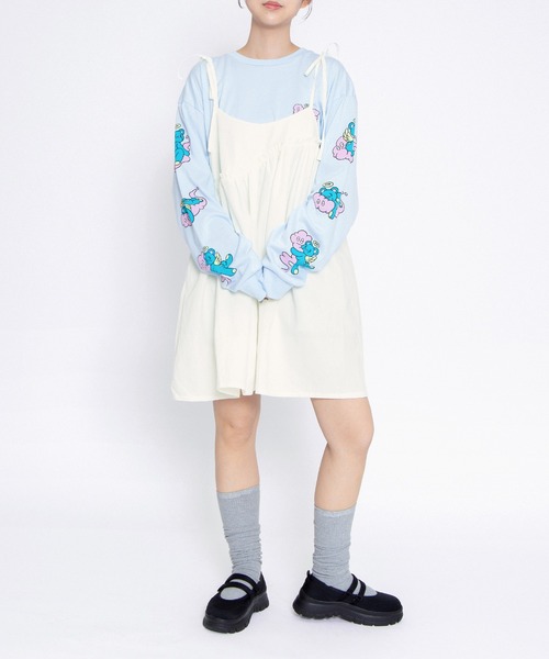 PUNYUS(プニュズ)の「ナイロンリメイクキャミワンピース(ワンピース・レディース・ブラック/ホワイト・1/3/4/2)」の21枚目の写真