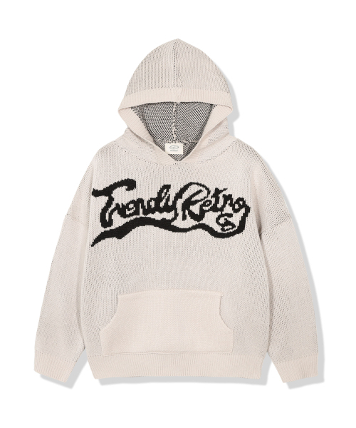 GUBIN(グビン)の「RE : ウェーブロゴニットフード - アイボリー(ニット/セーター・レディース・その他・MEDIUM/LARGE/SMALL)」の2枚目の写真