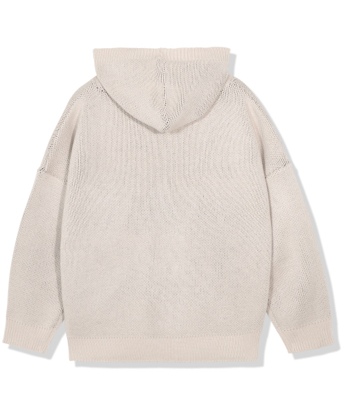 GUBIN(グビン)の「RE : ウェーブロゴニットフード - アイボリー(ニット/セーター・レディース・その他・MEDIUM/LARGE/SMALL)」の3枚目の写真