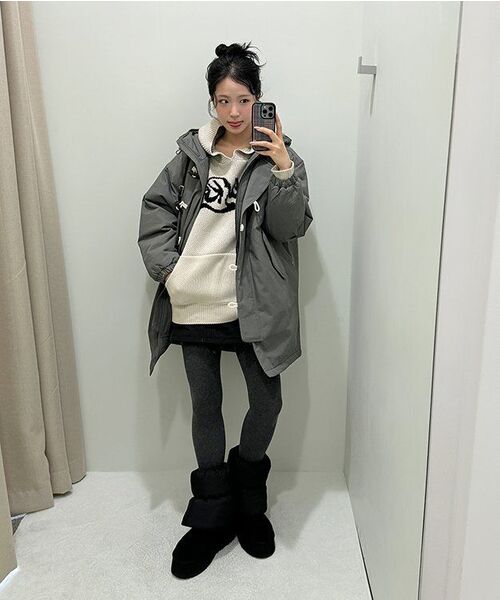 GUBIN(グビン)の「RE : ウェーブロゴニットフード - アイボリー(ニット/セーター・レディース・その他・MEDIUM/LARGE/SMALL)」の9枚目の写真