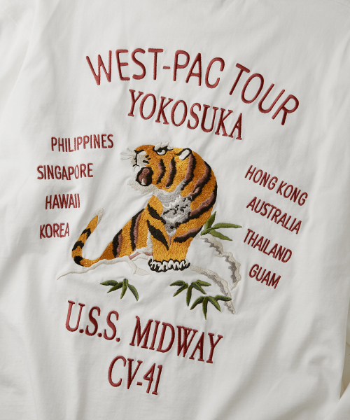 OUTSTANDING(アウトスタンディング)の「MIL SERIES LONG SLEEVE(MID WAY)_OFF WHITE(Tシャツ/カットソー・メンズ・その他・SMALL/MEDIUM/LARGE)」の2枚目の写真