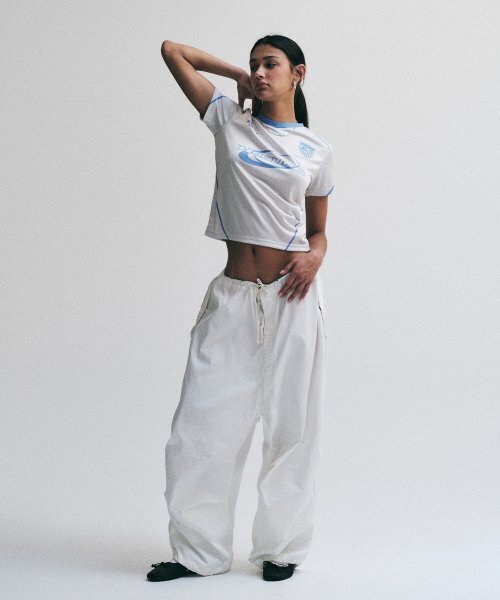 Retriever Club（レトリーバークラブ）の「HOWLING SOCCER CROP JERSEY [IVORY]（Tシャツ/カットソー・レディース・その他・FREE）」の5枚目の写真