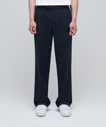 軽量ワイド隠しバンディングスラックス[ネイビー]