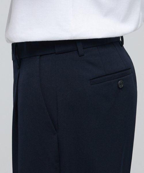 MUSINSA STANDARD（ムシンサスタンダード）の「軽量ワイド隠しバンディングスラックス[ネイビー]（スラックス・メンズ・その他・29/40/42/26/27/28）」の5枚目の写真