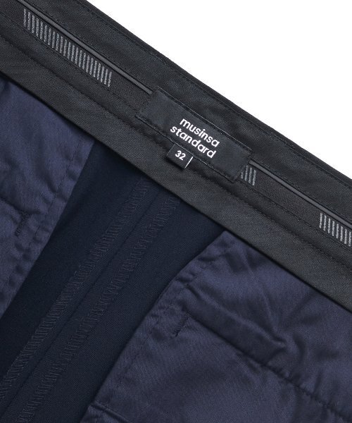 MUSINSA STANDARD（ムシンサスタンダード）の「軽量ワイド隠しバンディングスラックス[ネイビー]（スラックス・メンズ・その他・29/40/42/26/27/28）」の8枚目の写真