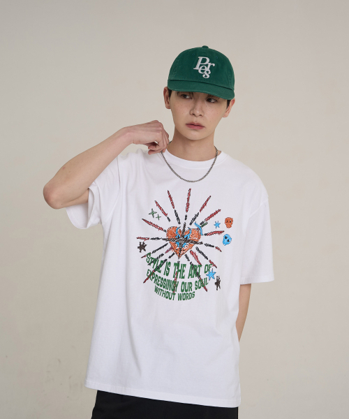 アウアーソウル 半袖Tシャツ-ホワイト（Tシャツ/カットソー