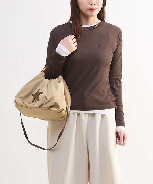 CONVERSE TOKYO（コンバーストウキョウ）の「ACRYLIC HANDLE BALLOON SHOULDER BAG（ショルダーバッグ・レディース・ブラック/ベージュ/グレー・FREE）」の14枚目の写真