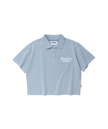FREEDOM（フリーダム）の「ロゴピケクロップTシャツ（スカイブルー）（ポロシャツ）」