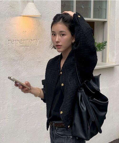 SIYAZU(シヤジュ)の「SIOT4138 ツイードバスティジャケット_Ivory(その他アウター・レディース・アイボリー・SMALL/MEDIUM)」の2枚目の写真
