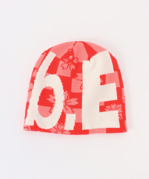b.Eautiful/ビューティフル】Sakura Checker Beanie（ニットキャップ