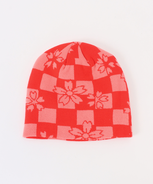 b.Eautiful/ビューティフル】Sakura Checker Beanie（ニットキャップ