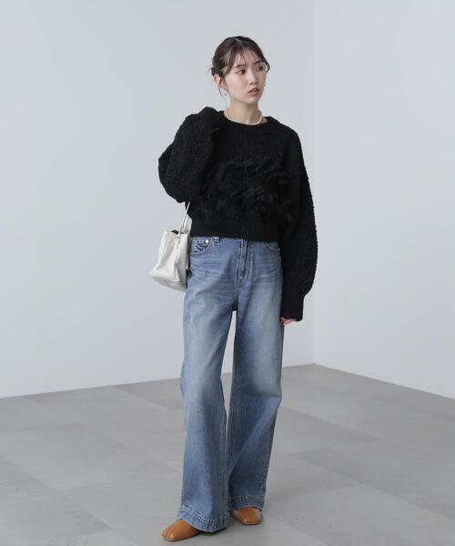 FREE'S MART（フリーズマート）の「◆ファンシーヤーンチュールリボンニット（ニット/セーター・レディース・ホワイト/グレー/ブラック・FREE）」の20枚目の写真