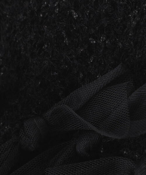 FREE'S MART（フリーズマート）の「◆ファンシーヤーンチュールリボンニット（ニット/セーター・レディース・ホワイト/グレー/ブラック・FREE）」の4枚目の写真