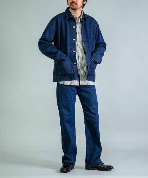 デ*ゴ様 【ミントコンディション】 60s〜70s デニムカバーオール ケミカルウォッシュ デニム カバーオール（55-01BC04-203）｜パープル