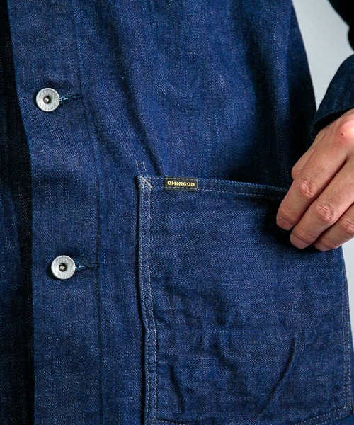 OMNIGOD デニム カバーオール OMNIGOD mens / オムニゴッド] 12oz枷染めデニム カバーオール