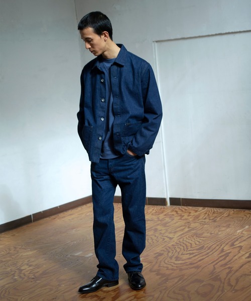 OMNIGOD デニム カバーオール OMNIGOD mens / オムニゴッド] 12oz枷染めデニム カバーオール