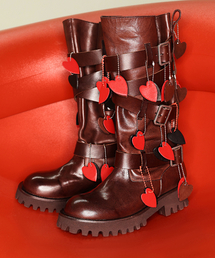 YASE（ヤセ）の「ナヤワシ x ヤセ ベルト付きホースハイドブーツ ブラウン（ブーツ）」