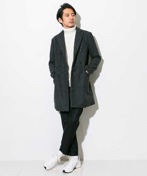 STUDIOUS（ステュディオス）の「【ZOZO限定】 STUDIOUSファインウールワッフルタートルネックニット（ニット/セーター・メンズ・ブラック/カーキ/ホワイト/ネイビー/グレー・2/1/3）」の7枚目の写真