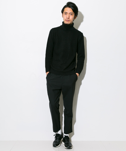 STUDIOUS（ステュディオス）の「【ZOZO限定】 STUDIOUSファインウールワッフルタートルネックニット（ニット/セーター・メンズ・ブラック/カーキ/ホワイト/ネイビー/グレー・2/1/3）」の10枚目の写真