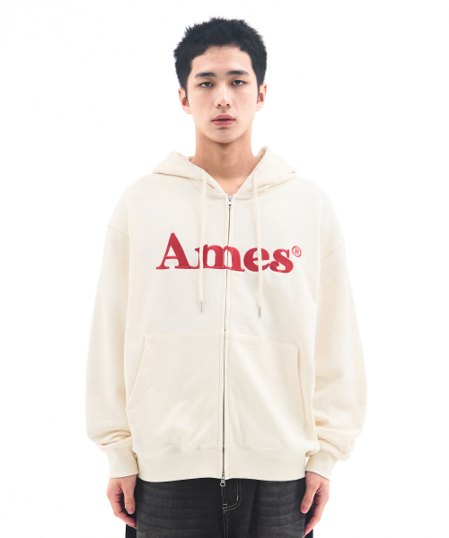AMESWORLDWIDE（アメスワールドワイド）の「BASIC LOGO HOODIE ZIP UP CREAM（パーカー・レディース・その他・SMALL/MEDIUM/LARGE）」の9枚目の写真