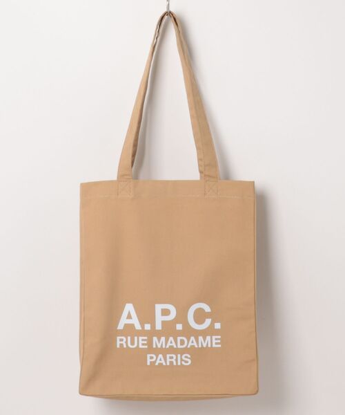 A.P.C.（アーペーセー）の「TOTE LOU RUE MADAME 2.0（トートバッグ・メンズ・オレンジ系その他/ライトグレー/ベージュ/キナリ・ONESIZE）」の4枚目の写真