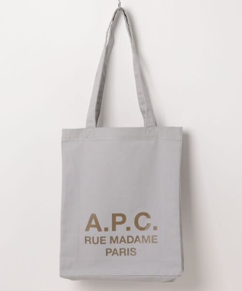 A.P.C.（アーペーセー）の「TOTE LOU RUE MADAME 2.0（トートバッグ・メンズ・オレンジ系その他/ライトグレー/ベージュ/キナリ・ONESIZE）」の3枚目の写真