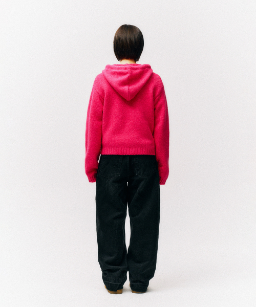 PHYSICAL DEPARTMENT(フィジカル デパートメント)の「ハートアップルニットフードジップアップ_ピンク(パーカー・レディース・その他・SMALL/MEDIUM/LARGE)」の7枚目の写真