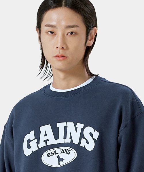 GAINSBORO(ゲインズボロ)の「ゴールデンロゴ スウェット_ネイビー(スウェット・メンズ・その他・LARGE/MEDIUM/SMALL)」の1枚目の写真