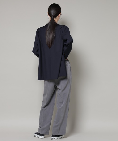 NANO universe（ナノユニバース）の「ワンタックセンタープレスストレートパンツ（スラックス・レディース・グレー/ブラック/ベージュ・FREE）」の8枚目の写真