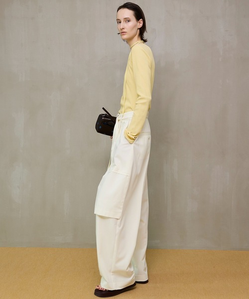 MAISON SPECIAL（メゾンスペシャル）の「Layered Rib Top/レイヤードリブトップス（Tシャツ/カットソー・レディース・イエロー/ホワイト/ブラック・FREE）」の7枚目の写真