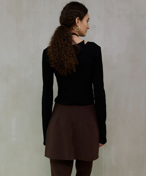 MAISON SPECIAL（メゾンスペシャル）の「Layered Rib Top/レイヤードリブトップス（Tシャツ/カットソー・レディース・イエロー/ホワイト/ブラック・FREE）」の13枚目の写真