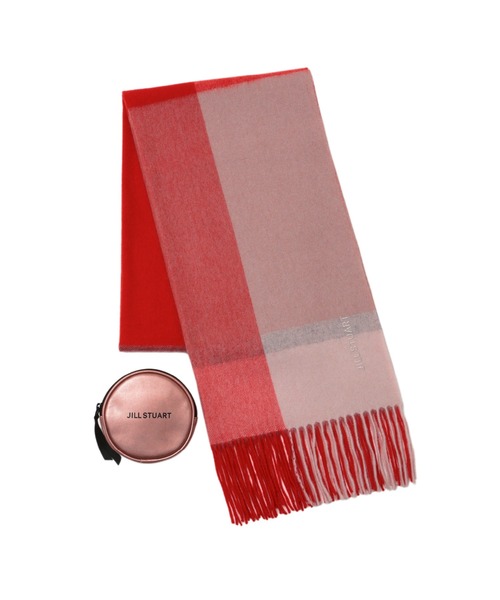 JILL STUART(ジルスチュアート)の「【数量限定】ノベルティ付き カシミヤチェックストール(ストール/ショール・レディース・サックスブルー/パープル/ピンク/レッド・FREE)」の4枚目の写真