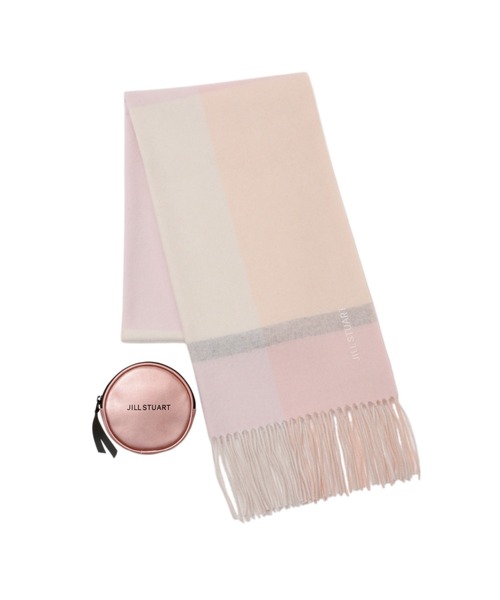 JILL STUART(ジルスチュアート)の「【数量限定】ノベルティ付き カシミヤチェックストール(ストール/ショール・レディース・サックスブルー/パープル/ピンク/レッド・FREE)」の1枚目の写真