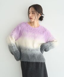 YECCA VECCA | グラデーションシャギーニット(ニット/セーター)