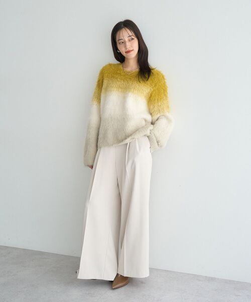 YECCA VECCA（イェッカヴェッカ）の「グラデーションシャギーニット（ニット/セーター・レディース・ブルー/イエロー/ラベンダー・FREE）」の12枚目の写真