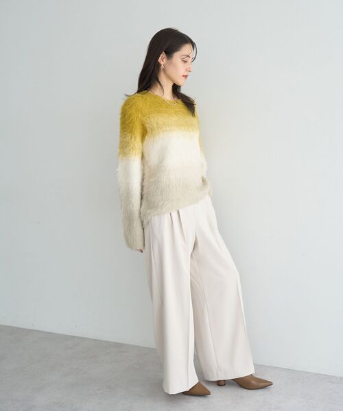 YECCA VECCA（イェッカヴェッカ）の「グラデーションシャギーニット（ニット/セーター・レディース・ブルー/イエロー/ラベンダー・FREE）」の14枚目の写真