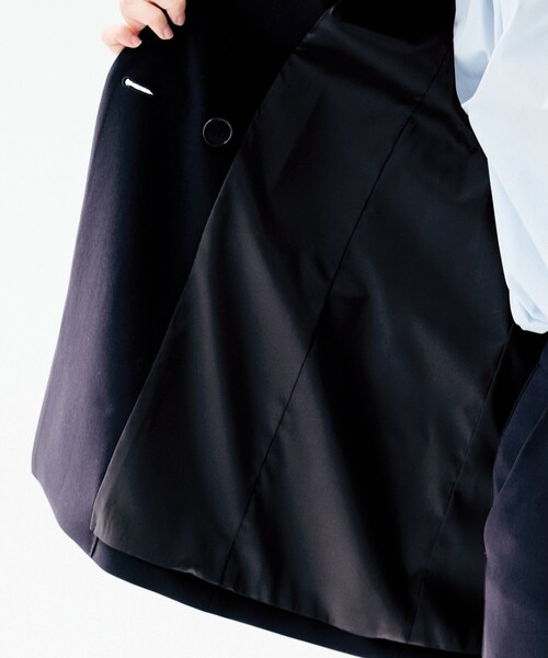 UNTITLED(アンタイトル)の「【洗える/ストレッチ性/セットアップ可】バックラッフルジレ(ベスト・レディース・ネイビー/ブラック・00/02/04/44/48)」の16枚目の写真