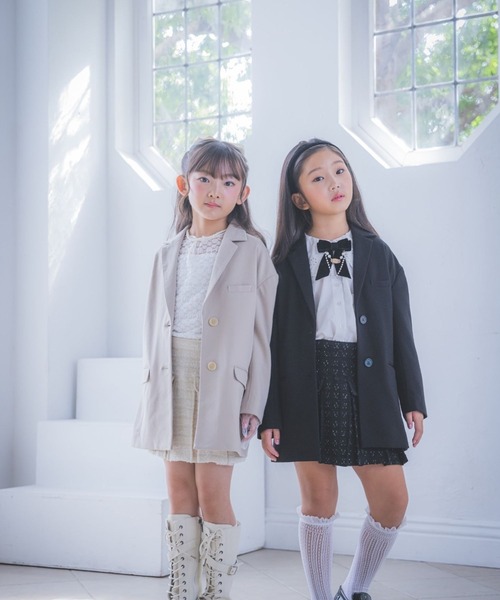 repipi armario（レピピ アルマリオ）の「【10C REPIPI】【セレモニー】ルーズジャケット（その他アウター・キッズ・ブラック系その他/ホワイト系その他・120cm/130cm）」の3枚目の写真