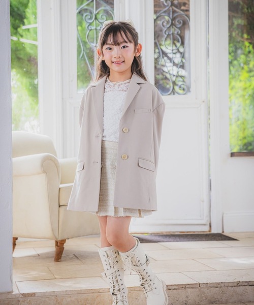 repipi armario（レピピ アルマリオ）の「【10C REPIPI】【セレモニー】ルーズジャケット（その他アウター・キッズ・ブラック系その他/ホワイト系その他・120cm/130cm）」の4枚目の写真